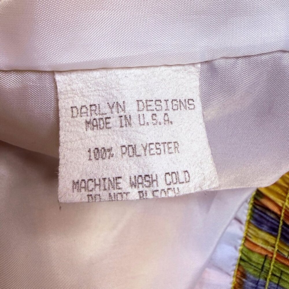 Vintage 80s Darlyn Lightweight Jacket USA Made Abstract Print Women's M - Picture 5 of 5